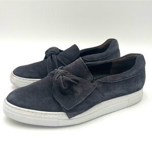 Paul Green Micky Bow Suede Slip On Shoes Sneakers Gray Size UK 5.5 / US 8